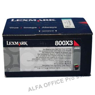  Lexmark originální toner 80C0X30, magenta, 4000str., extra high capacity, Lexmar 