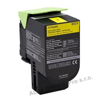  Lexmark originální toner 80C20Y0, yellow, 1000str., return, Lexmark CX310dn, CX3 
