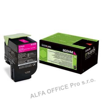  Lexmark originální toner 80C2HM0, magenta, 3000str., return, Lexmark CX410, 510 