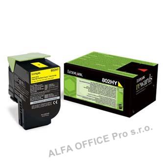  Lexmark originální toner 80C2HY0, yellow, 3000str., return, Lexmark CX410, 510 