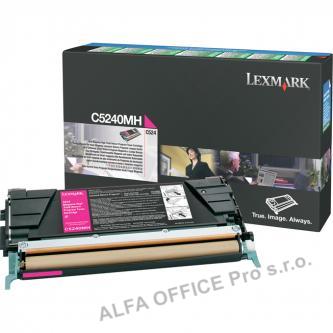  Lexmark originální toner C5240MH, magenta, 5000str., return, Lexmark C524 