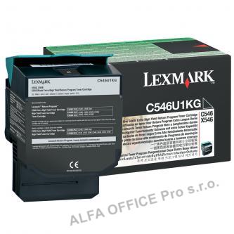  Lexmark originální toner C546U1KG, black, 8000str., return, Lexmark C546, X546 