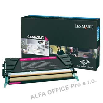  Lexmark originální toner C734A2MG, magenta, 6000str., Lexmark C734, C736, X734, 