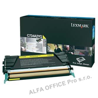  Lexmark originální toner C734A2YG, yellow, 6000str., Lexmark C734, C736, X734, X 