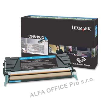  Lexmark originální toner C748H1CG, cyan, 10000str., return, high capacity, Lexma 