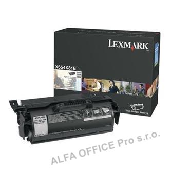 Lexmark originální toner X654H31E, black, 36000str., Lexmark X654,656,X658