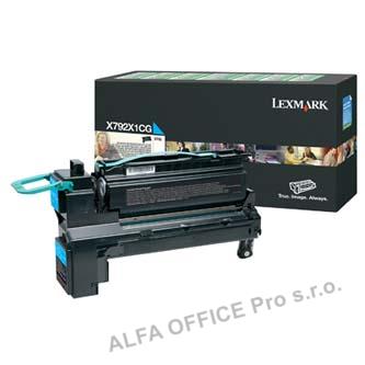 Lexmark originální toner X792X1CG, cyan, 20000str., return, Lexmark X792 serie