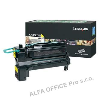 Lexmark originální toner X792X1YG, yellow, 20000str., return, Lexmark X792 serie
