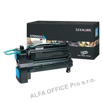 Lexmark originální toner X792X2CG, cyan, 20000str., extra high capacity, Lexmark