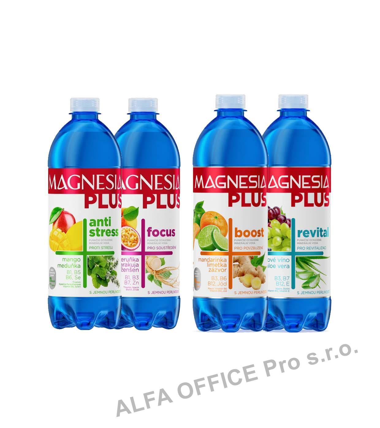 Magnesia Plus Antistress 0,7l PET - mix druhů-Fokus, Antistress, Boost, Revital