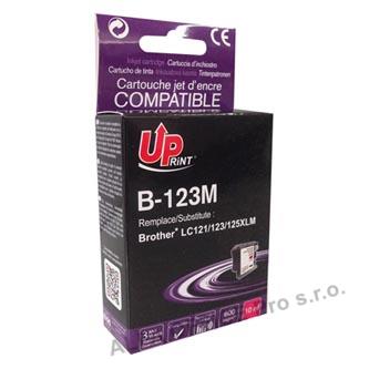 UPrint kompatibilní ink s LC-123M, magenta, 600str., 10ml, B-123M, pro Brother MFC-J4510 D