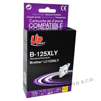 UPrint kompatibilní ink s LC-125XLY, yellow, 1200str., 15ml, B-125XLY, pro Brother MFC-J45