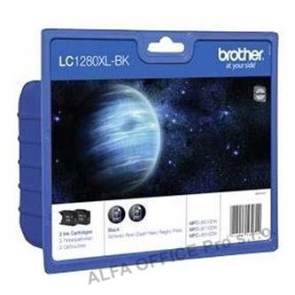 Brother originální ink LC-1280XLBKBP2, black, 2x2400str., high capacity, Brother MFC-J6910