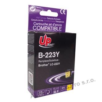 UPrint kompatibilní ink s LC-223Y, LC-223Y, yellow, 550str., 8ml, B-223Y, 1ks, pro Brother