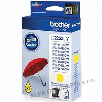 Brother originální ink LC-225XLY, yellow, 1200str., 1ks, Brother MFC-J4420DW, MFC-J4620DW