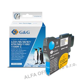  G&G kompatibilní ink s LC-980C, cyan, 260str., NP-B-0061C/1100C/980C, pro Brothe 
