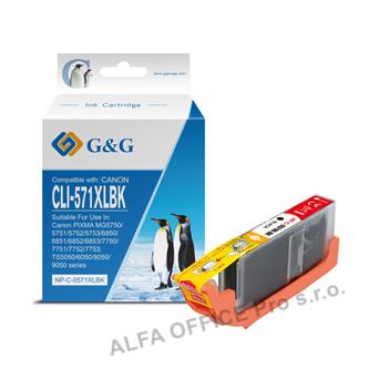  G&G kompatibilní ink s CLI571BK XL, black, 10,8ml, ml NP-C-0CL571XLBK, high capa 