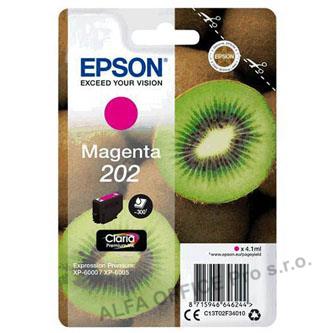 Epson originální ink C13T02F34010, 202, magenta, 1x4.1ml, Epson XP-6000, XP-6005