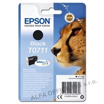 Epson originální ink C13T07114012, black, 245str., 7,4ml, Epson D78, DX4000, DX4050, DX500