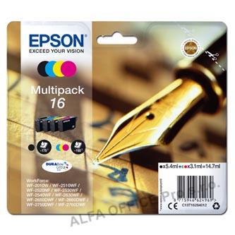 Epson originální ink C13T16264012, T162640, CMYK, 3x3.1/5.4ml, Epson WorkForce WF-2540WF,