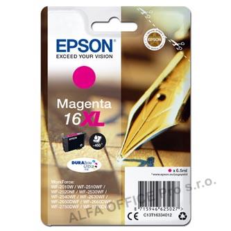 Epson originální ink C13T16334012, T163340, 16XL, magenta, 6.5ml, Epson WorkForce WF-2540W