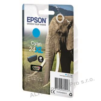Epson originální ink C13T24324012, T2432, 24XL, cyan, 8,7ml, Epson