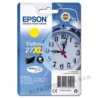 Epson originální ink C13T27144012, 27XL, yellow, 10,4ml, Epson WF-3620, 3640, 7110, 7610,