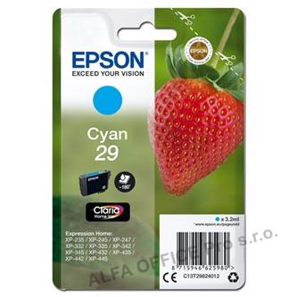Epson originální ink C13T29824012, T29, cyan, 3,2ml, Epson Expression Home XP-235,XP-332,X