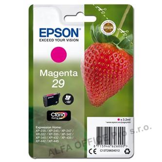 Epson originální ink C13T29834012, T29, magenta, 3,2ml, Epson Expression Home XP-235,XP-33