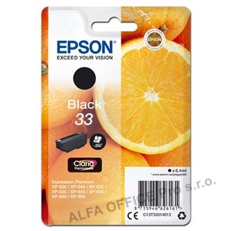 Epson originální ink C13T33314012, T33, black, 6,4ml, Epson Expression Home a Premium XP-5