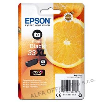 Epson originální ink C13T33614012, T33XL, photo black, 8,1ml, Epson Expression Home a Prem