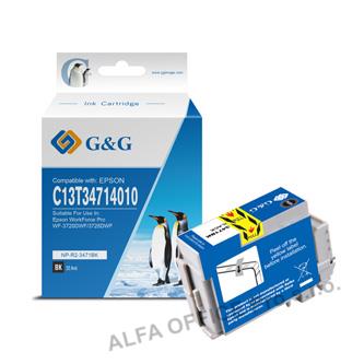 G&G kompatibilní ink s C13T34714010, black, NP-R-3471BK, pro Epson WF-3720DWF, 3
