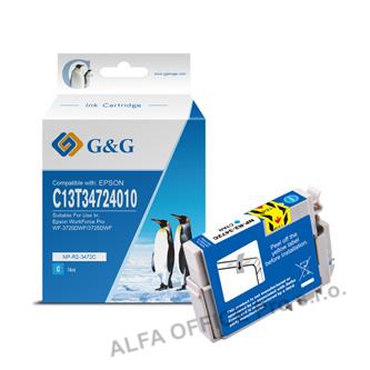 G&G kompatibilní ink s C13T34724010, cyan, NP-R-3472C, pro Epson WF-3720DWF, 372