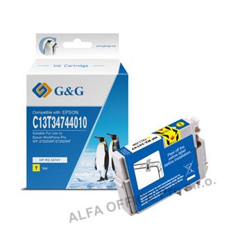 G&G kompatibilní ink s C13T34744010, yellow, NP-R-3474Y, pro Epson WF-3720DWF, 3