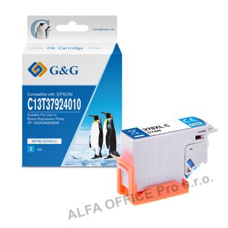 G&G kompatibilní ink s C13T37924010, cyan, NP-E-0378XLC, pro Epson XP-15000