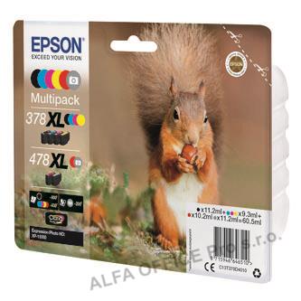 Epson originální ink C13T379D4010, 378XL+478XL, CMYK, 1x10.2ml, 2x11.2ml, 3x9.3ml, Epson
