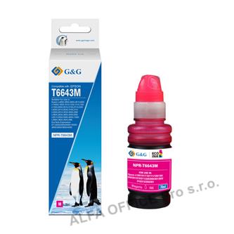 G&G kompatibilní ink s C13T66434A, magenta, NPR-T6643M-70ml-D, pro Epson L100, L