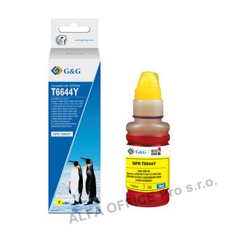 G&G kompatibilní ink s C13T66444A, yellow, NPR-T6644Y-70ml-D, pro Epson L100, L2