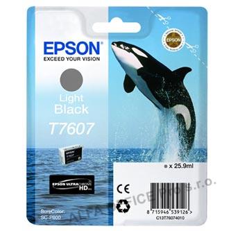 Epson originální ink C13T76074010, T7607, light black, 25,9ml, 1ks, Epson SureColor SC-P60