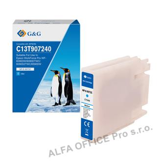 G&G kompatibilní ink s C13T907240, cyan, NP-E-9072C, pro Epson WorkForce Pro WF-