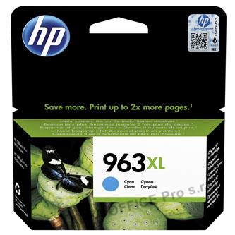 HP originální ink 3JA27AE#301, HP 963, cyan, blistr, 1600str., 22.92ml, high capacity, HP