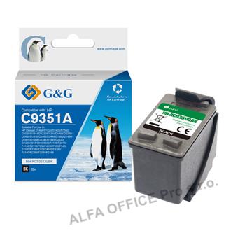 G&G kompatibilní ink s C9351A, black, 16ml, ml NH-R9351BK, pro HP Deskjet 3930,