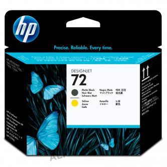 HP originální tisková hlava C9384A, HP 72, matte black/yellow, HP Designjet T1100, T770