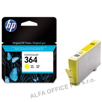 HP originální ink CB320EE, HP 364, yellow, blistr, 300str., HP Photosmart B8550, C5380, D5