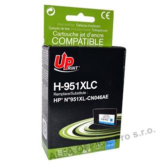 UPrint kompatibilní ink s CN046AE, CN046AE, HP 951XL, cyan, 1500str., 25ml, H-951XL-C, pro