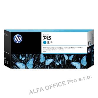 HP originální ink F9K03A, HP 745, cyan, 300ml, HP DesignJet HD Pro MFP, DesignJet Z2600, Z