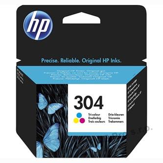 HP originální ink N9K05AE#301, HP 304, Tri-color, blistr, 100str., HP DeskJet 2620,2630,26