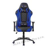 Herní křeslo Red Fighter C1, modré, odnímatelné polštářky