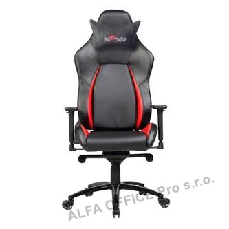  Herní křeslo Red Fighter C2, černé, odnímatelné polštářky 