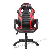 Dětské herní křeslo Red Fighter C6, černo-červené